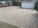 Block paved area after cleaning